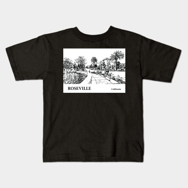 Roseville - California Kids T-Shirt by Lakeric